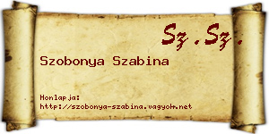 Szobonya Szabina névjegykártya