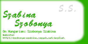 szabina szobonya business card